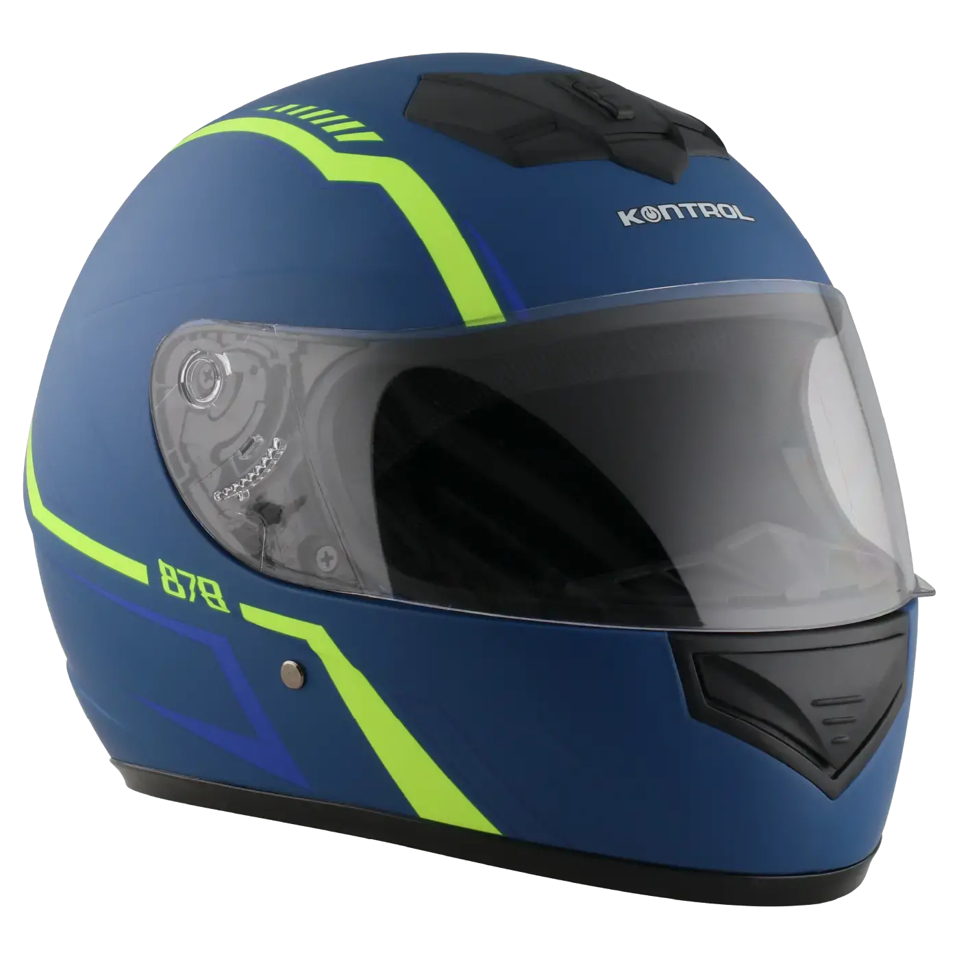 Casco Kontrol 878 Camb Azul Amarillo