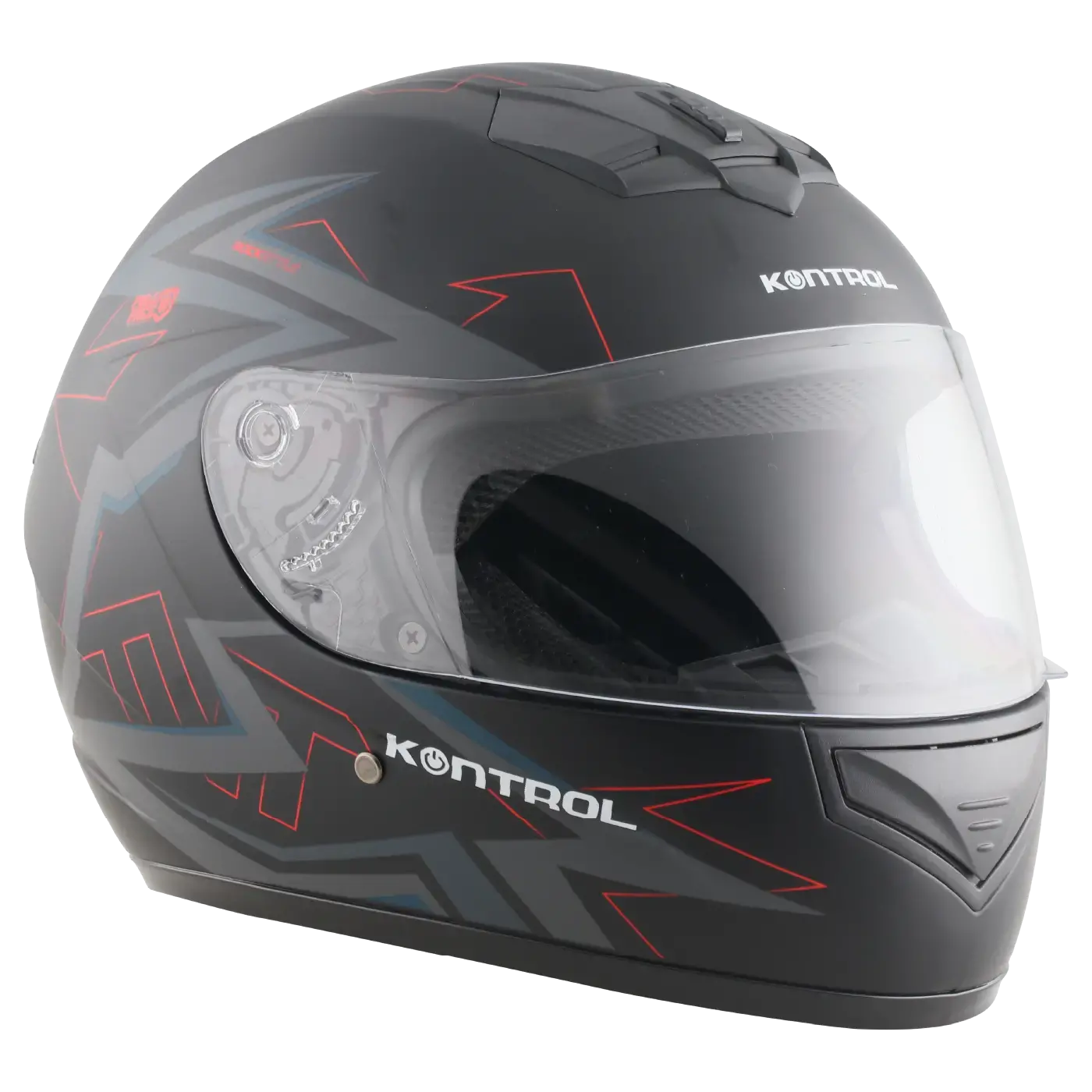 Casco Kontrol 878 rockstyle Negro Rojo