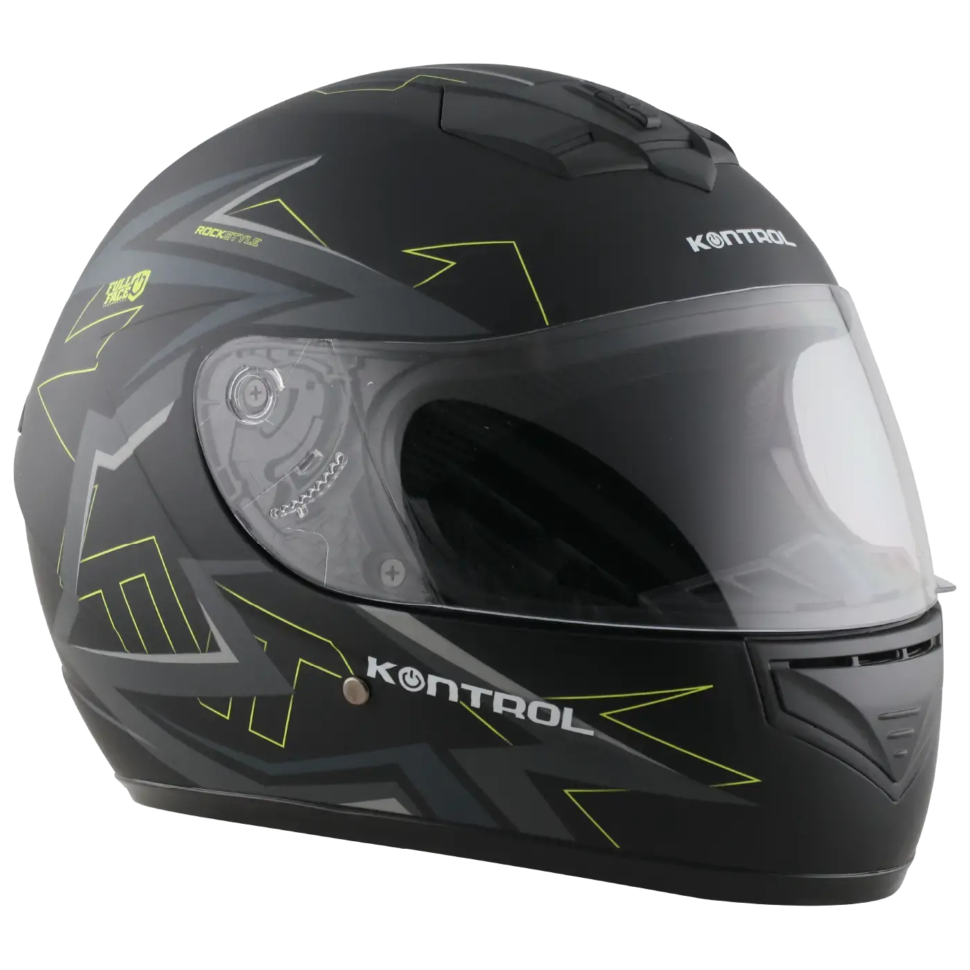 Casco Kontrol 878 Rockstyle Negro Amarillo