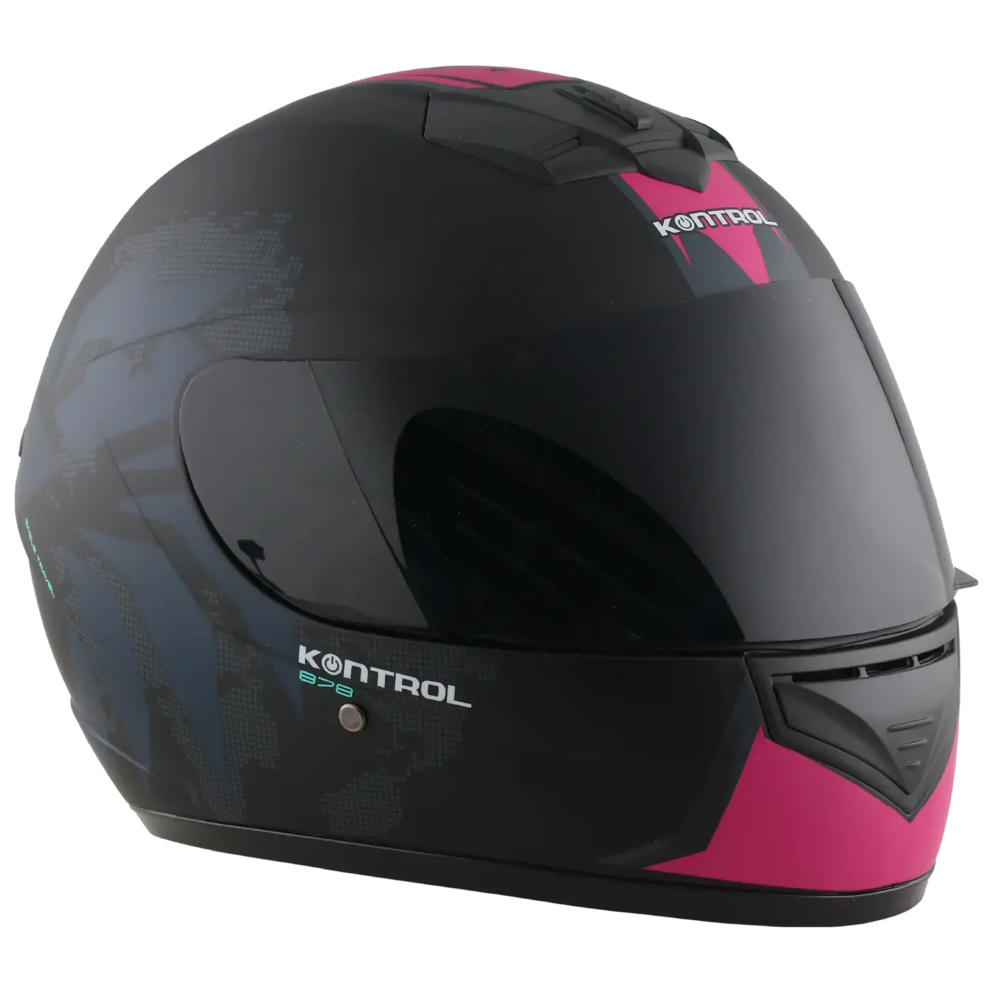 Casco Kontrol 878 EagleTravel Negro Rosado